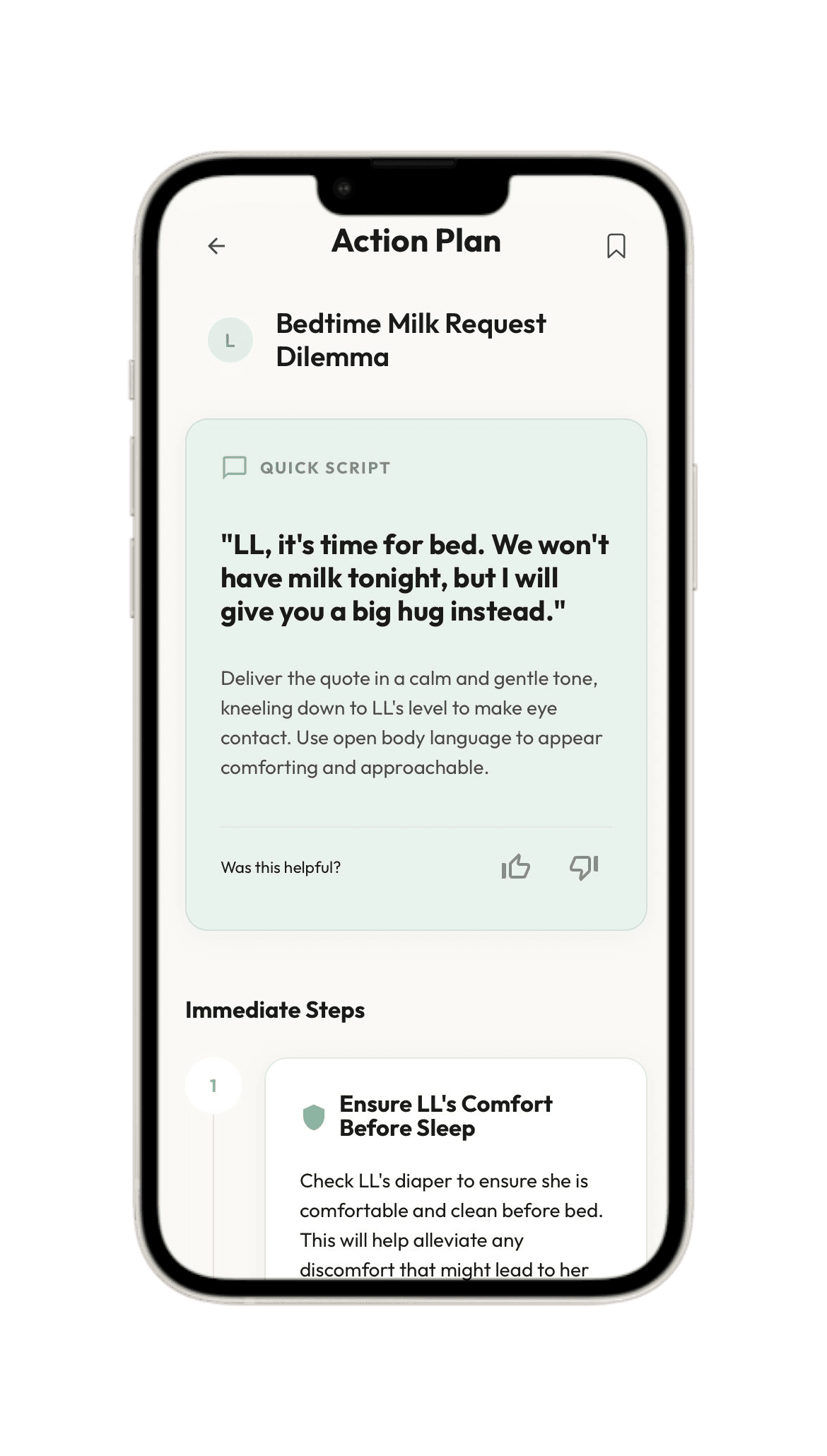 Family Pal app action screen