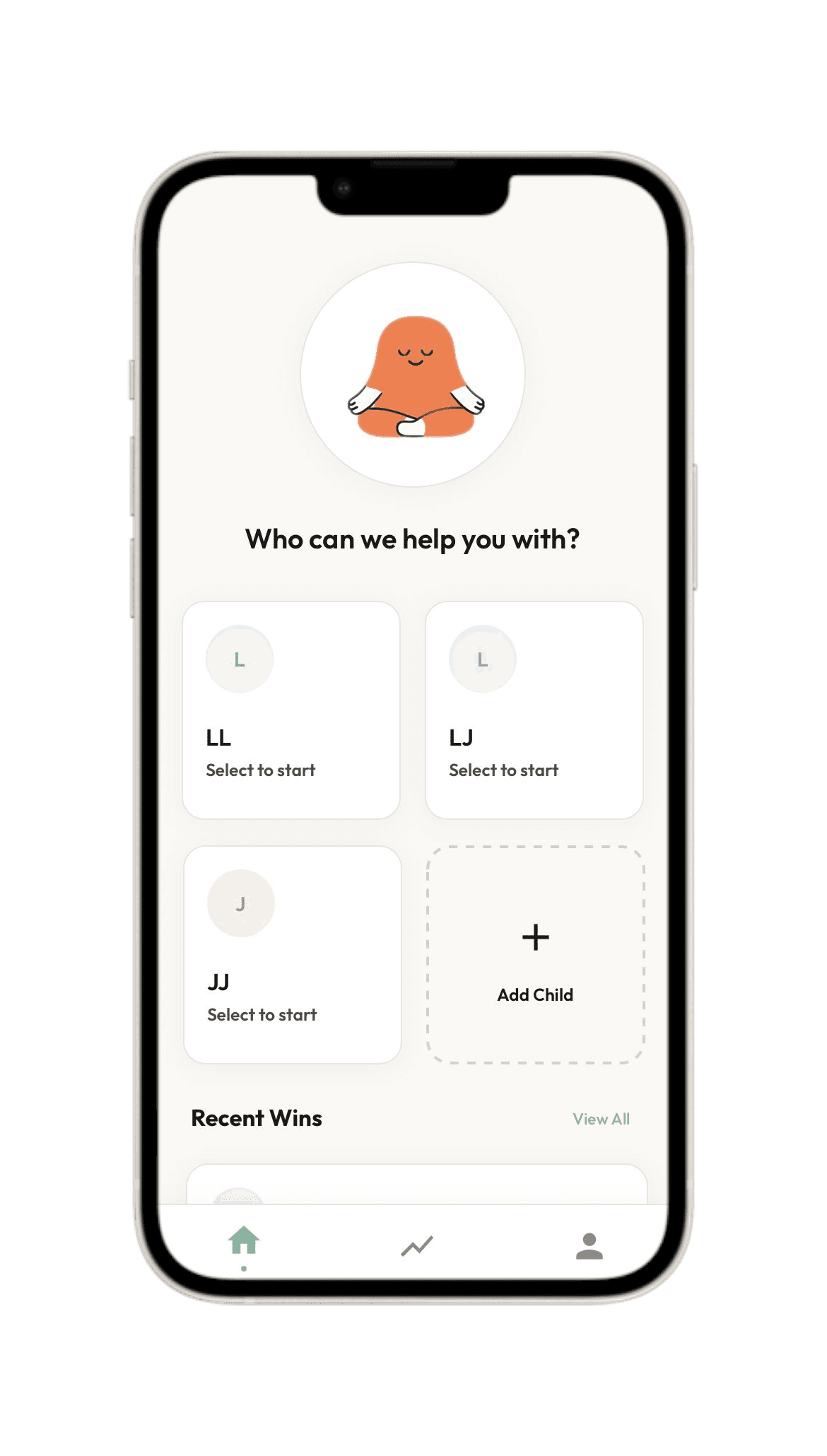 Family Pal app home screen